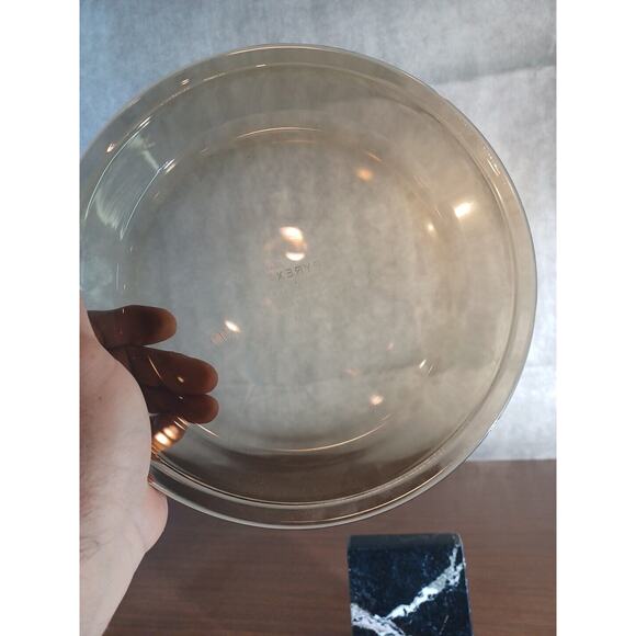 NEW Vintage Anchor Hocking Ovenware 1060 AMBER Glass 9 inch Pie Plate Pan USA - Picture 8 of 8